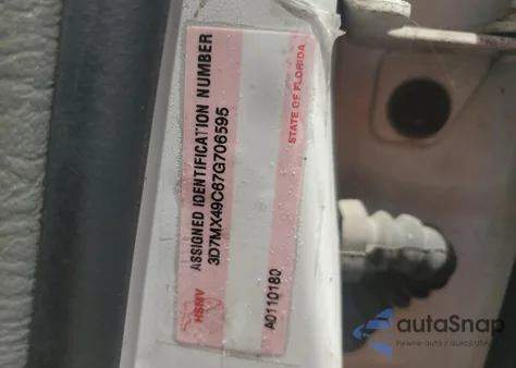 2007 Dodge Ram 3500 z USA, uszkodzony, nr VIN 3D7MX49C67G706595